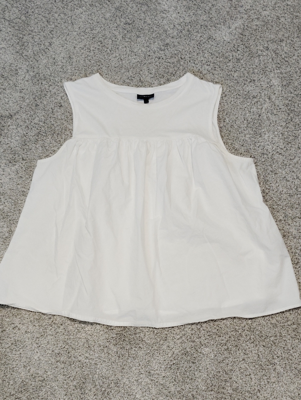 Who What Wear White Sleeveless Babydoll Tank